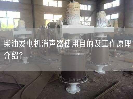 柴油發(fā)電機消聲器遙遙目的及工作原理介紹？