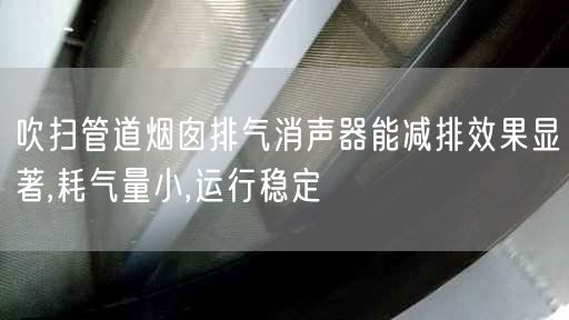 吹掃管道煙囪排氣消聲器能減排遙遙遙遙,耗氣量小,運行穩(wěn)定